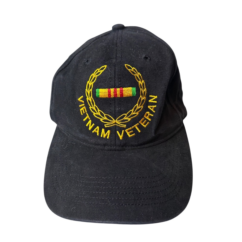 Rothco Hat Men OSFA Black Vietnam Veteran Baseball Cap Military Adjustable Strap